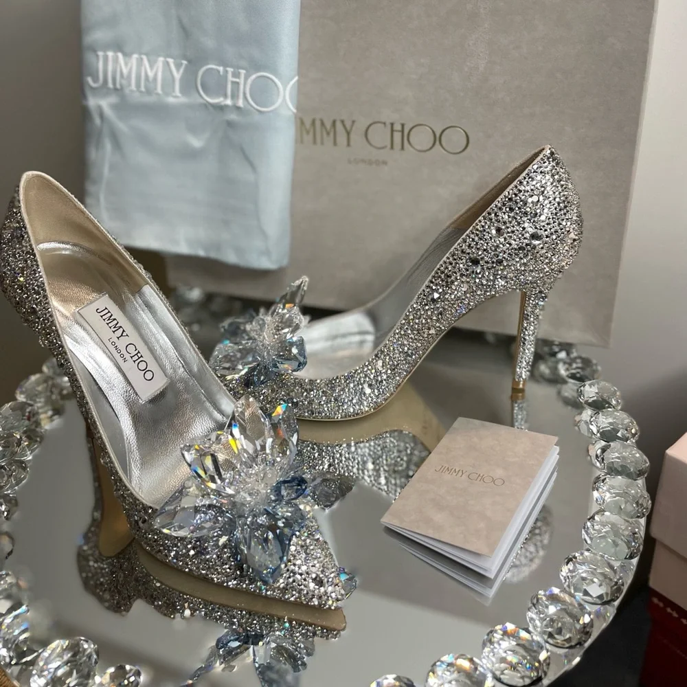 Jimmy Choo | Shoes | Jimmy Choo Avril Shoe Heel Size 5 Crystal